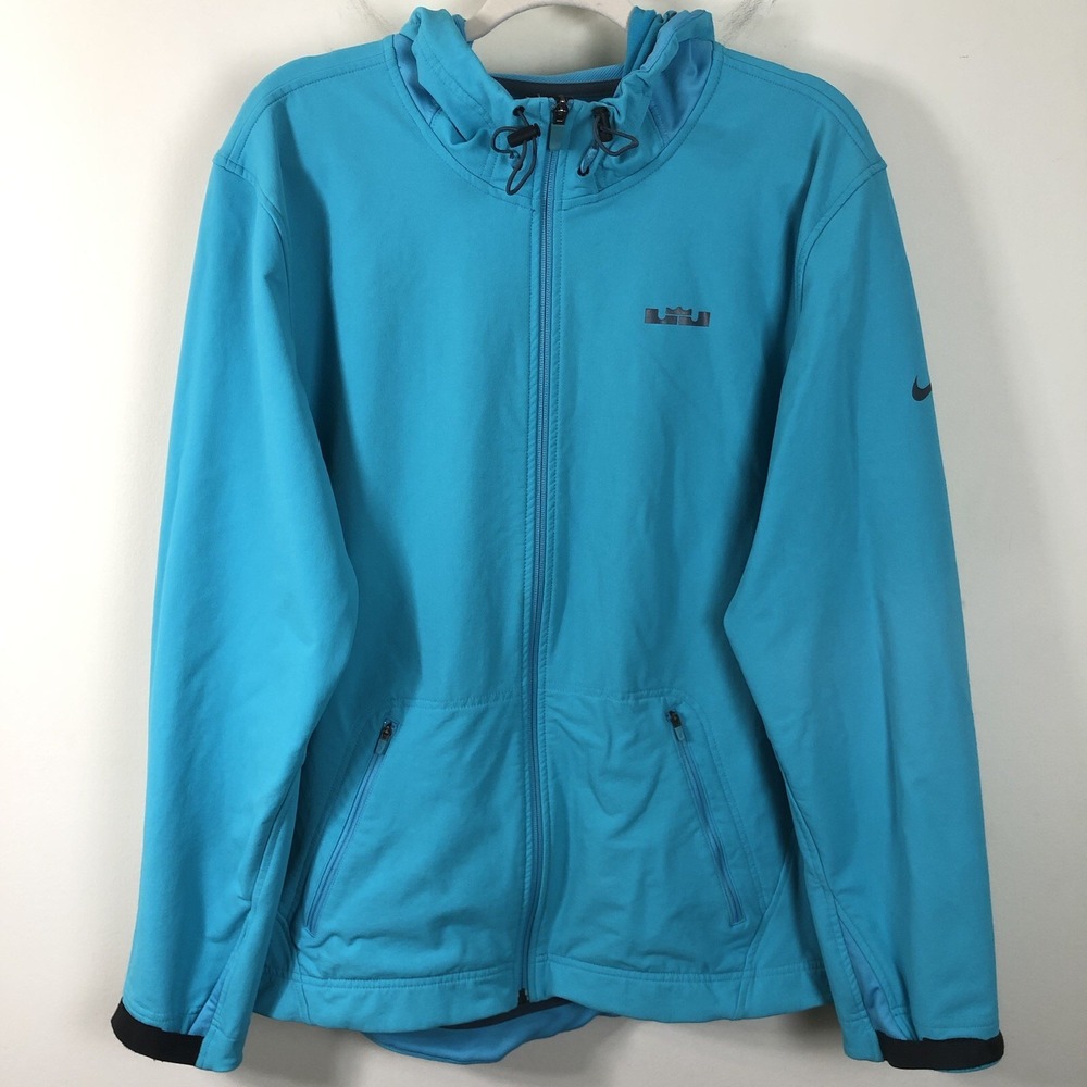 Nike Lebron James Opposition Hooded Sweatshirt Sz L Blue